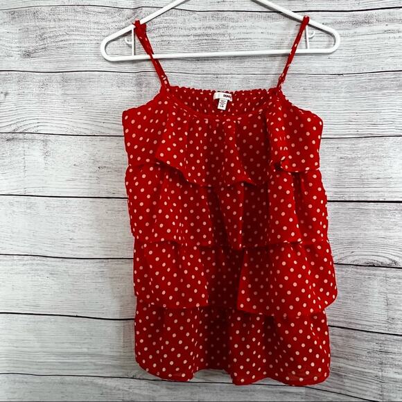 Bongo Juniors Boho Style Polka Dot Blouse Sz L - Picture 2 of 7
